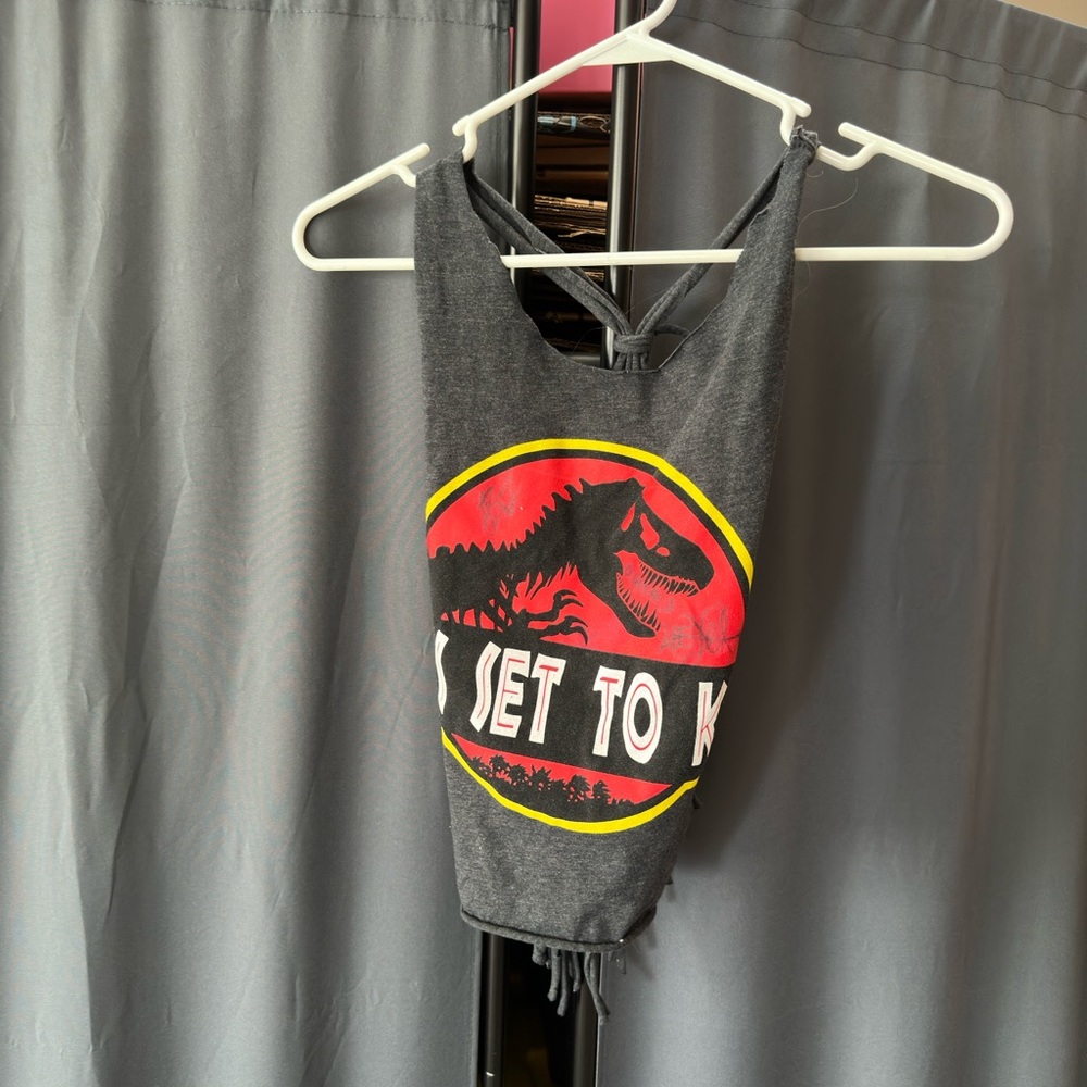 eyes set to kill band custom crop top tank